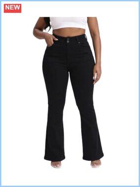 Plus Size Stretchy Bootcut High Waisted Flare Jeans for Curvy Women